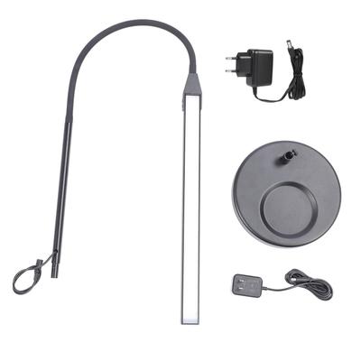 LED Desk Lamp Folding Stepless Dimmable 3 Color Temperatures 3000K-6000K Gooseneck Hose Weighted Bas