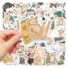 10/30/53pcs Kawaii Cartoon Cat Meme Stickers Cute Watercolor Kitten Graffiti Decals Water Bottle Luggage Phone Sticker