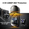 4-Channel 360 Degree Dash Cam For Cars WIFI APP Car DVR 1080P 4 Camera Lens Video Driver Recorder Rear View Camera for Vechile