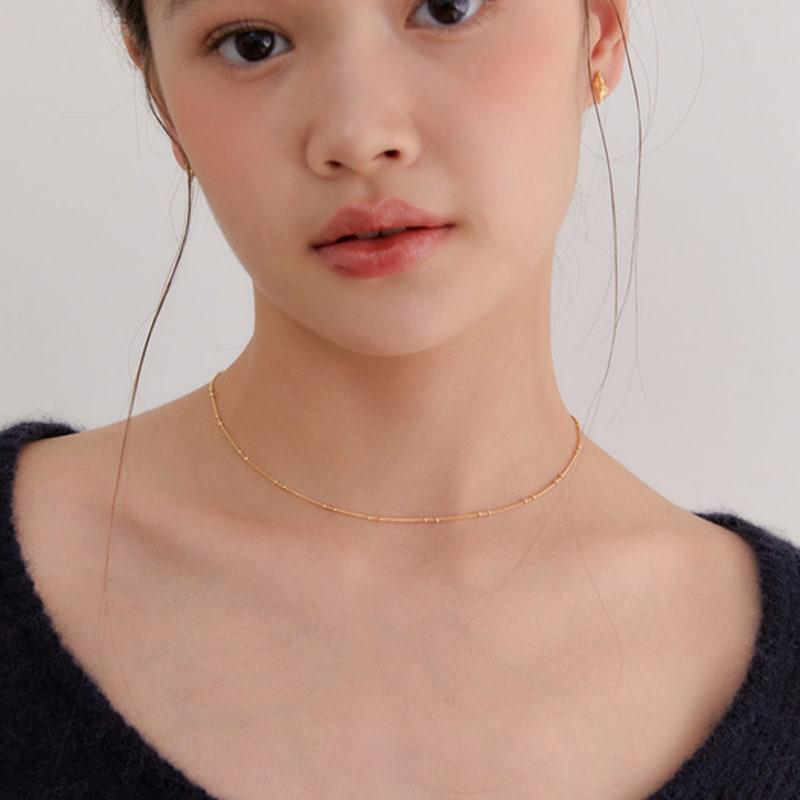 OVLA (SILVER 925) Skinny Chain Necklace_2color JN011