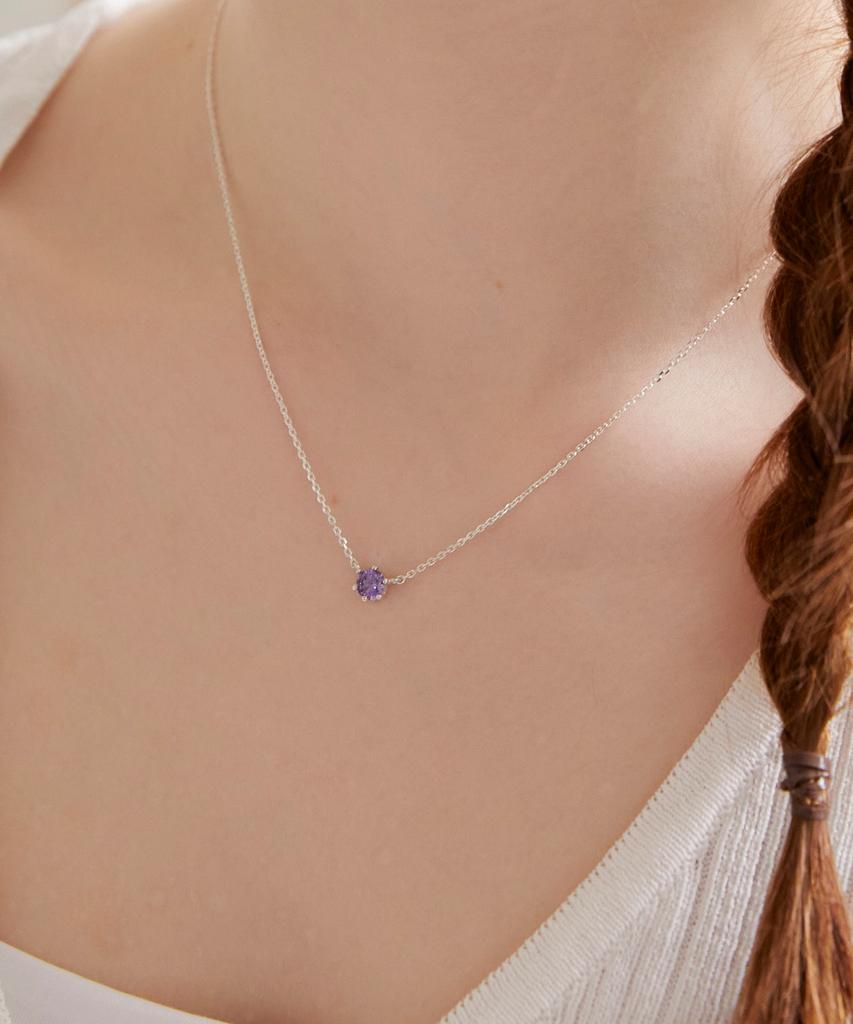 Dmoment Gemma 925 Silver Necklace (3 Colors)