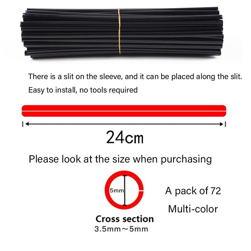 LMoDri 72pcs Bike Wheel Spoke Protector Colorful Motocross Rims Skins Covers Off Road Bike Guard Wraps Kit Motorcycle Bike