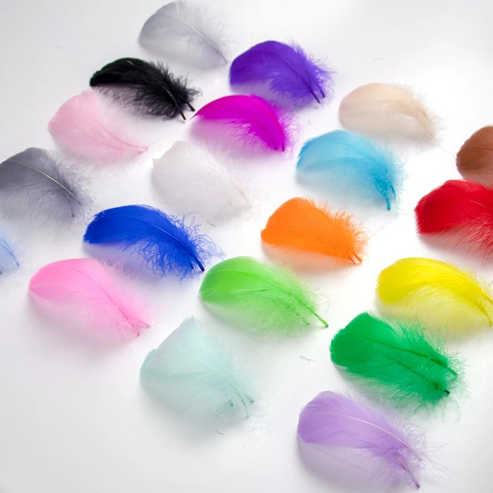 100Pcs/Lot Colour Goose Feathers 5-8Cm 8-12Cm Natural Feathers Crafts For Wedding Diy Handicraft Dream Catcher Decorative Plumes