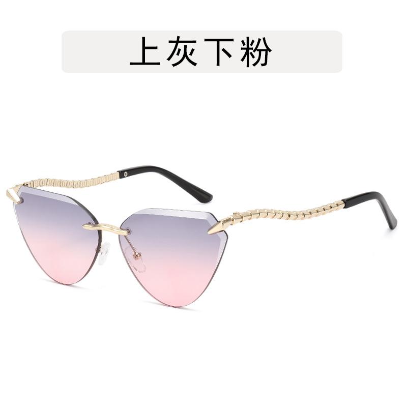 

Vintage Style Sunglasses Women Rimless Cut Edge Snake Shape Leg Women s Sun Glasses Outdoor Activity Men s Glasses