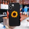For Oppo Reno 14F 5G Phone Case Sunflower Patterns Soft Liquid Silicone Shell For OppoReno14F 14 F Camera Coverage Durable Capa