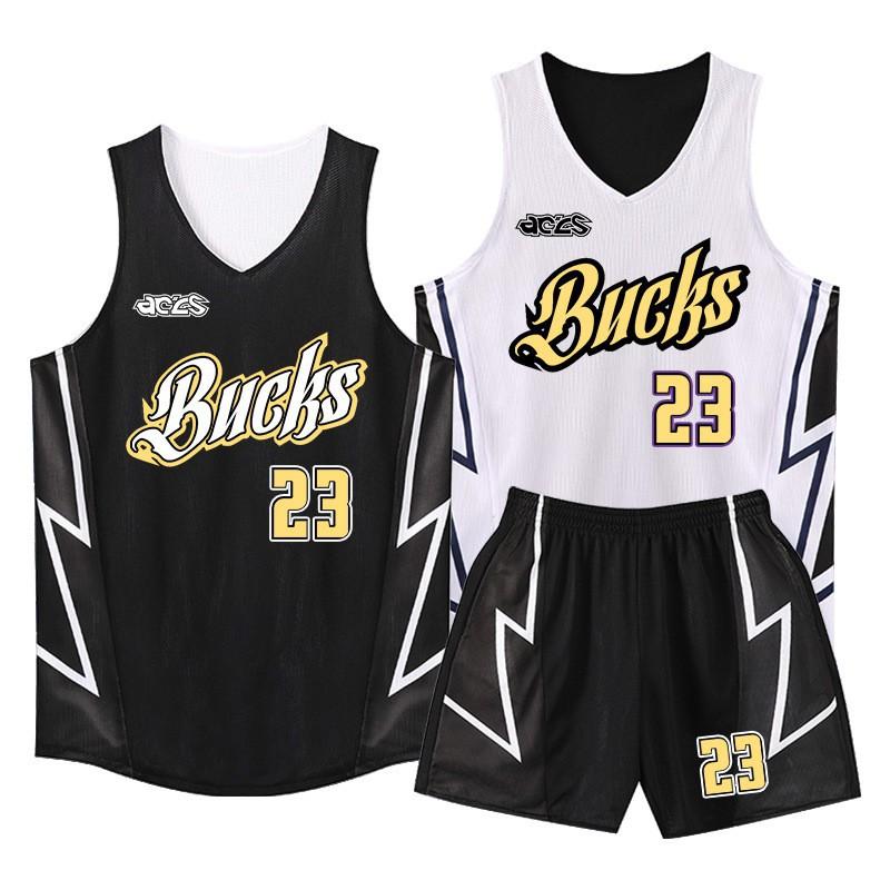 Double-sided American Jerseys Men Children Team School Competition Training Mesh Breathable Basketball Suit S