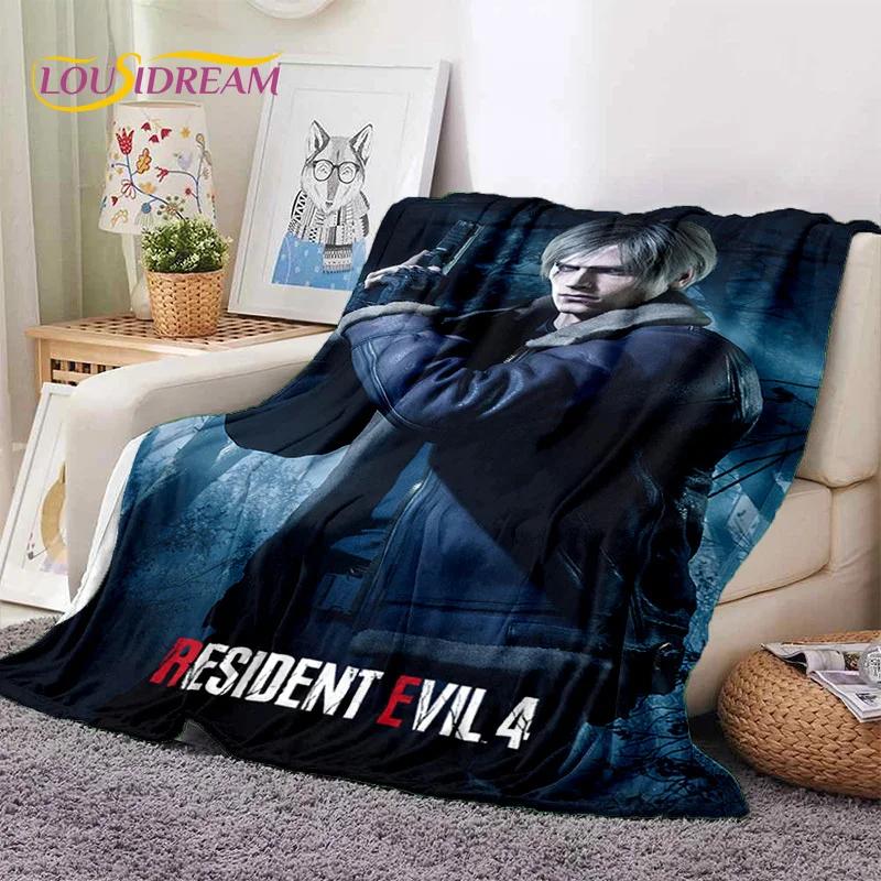 Horror Games R-Resident Evil Soft Flannel Blanket for Beds Bedroom Sofa Picnic,Throw Blanket for Cover Outdoor Leisure Nap Gift
