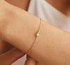 18K Gold Oval Imitation Pearl Bracelet Clip Gold Bead Stainless Steel Chain Stacked Adjustable Hand Jewelry