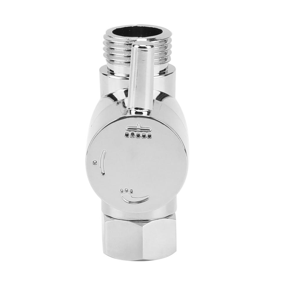 Diversion Valve Tap Chrome Faucet T Adapter Anti-scratch Shower Head Diverter Valve Corrosion Resistant for Fixed Spray Head