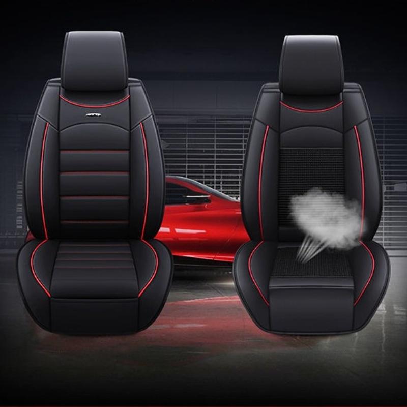 Wasserdichter Autositzbezug Universal 5er Set Autositzkissen Leder 5 Sitze Universal Autositzbezug