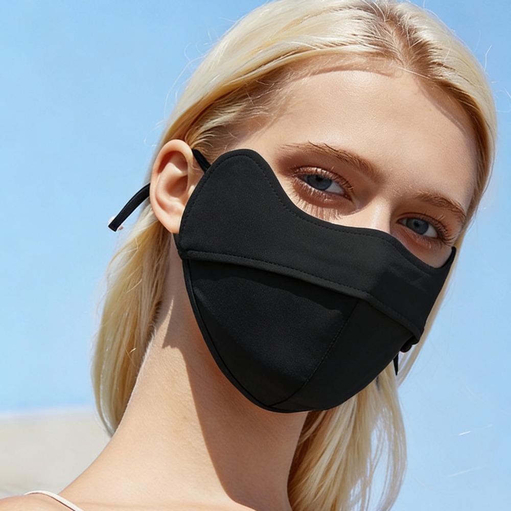 Women Summer Outdoor Sports Neck Scarf UV Protection Ice Silk Face Mask