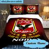 Custom Name Ahly Club Crest Bedding Set 3pcs, Bedding Set Including 1pc Duvet Cover And 2pcs Pillowcases for Bedroom, Dormitory Gift