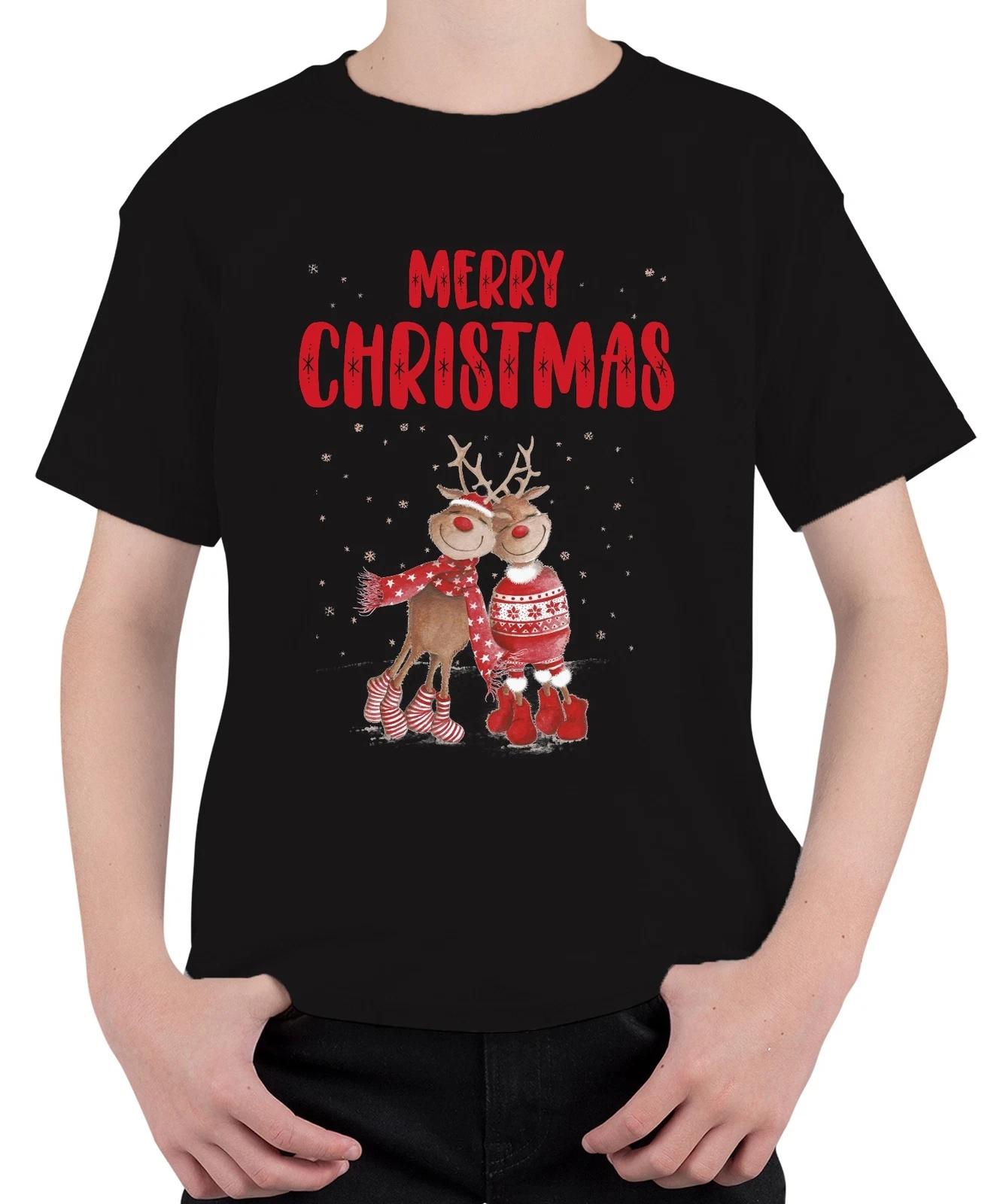 Merry Christmas Rentier Paar Rudolph - Weihnachten Weihnachtsgeschenk Christmas L