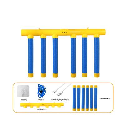 Juego de entrenamiento con palos que caen, juguete para coordinación mano-ojo, para niños, adultos, color amarillo y azul