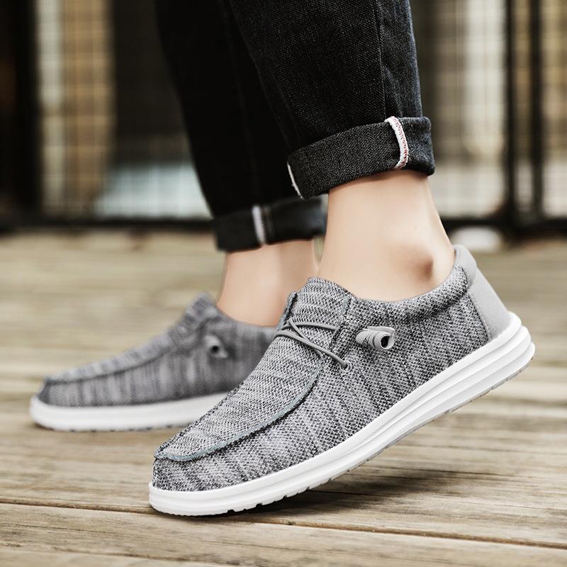 Mocassini da Uomo in Tela Extra Large - Slip-on Casual per Tendenze Transfrontaliere.
