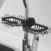 Kitchen Faucet Storage Rack, Sponge Soap Drainage Storage Rack, Hanging Sink Storage Rack with Towel Bar