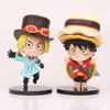 One Piece Pvc Figurine Set Adorable 6 Piece 10-11cm Sabo Luffy Sanji Zoro Nami