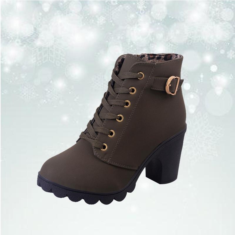 Ankle Boots Women Platform High Heels 