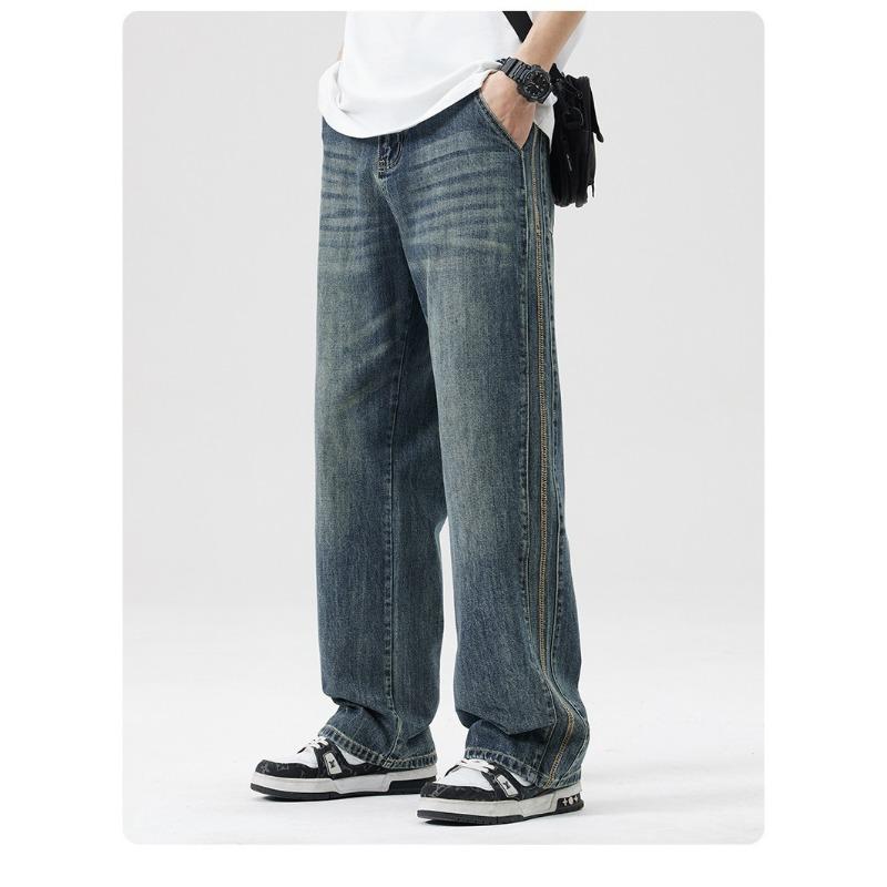 

Весна и Лето Американские Свободные Прямые Уличные Брюки Джинсы Ретро Мужские 38