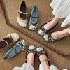Fashion Designer Spring Women Mary Jane Shoes Fashion Square Toe Ladies Comfort Soft Sole Flats Women's Comfort Ballerinas Shoes