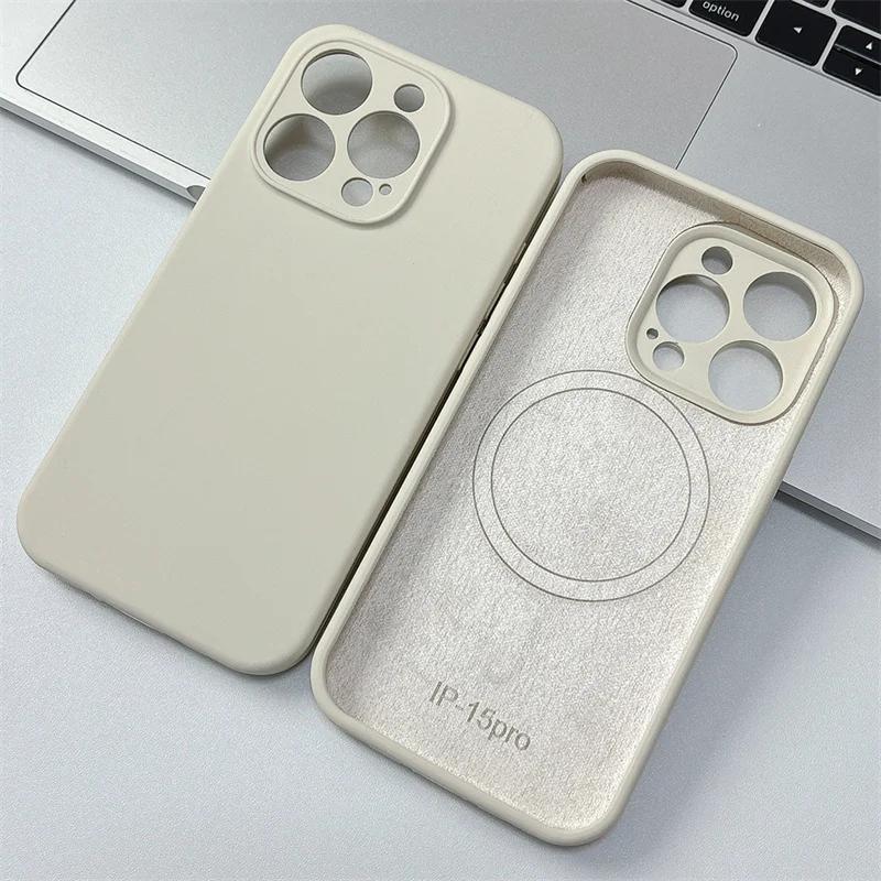 Origina Liquid Silicone Phone Cases For iPhone 17 12 13 11 16 17 Pro Max Air 14 15  For Magsafe Wireless Charger Protector Cover