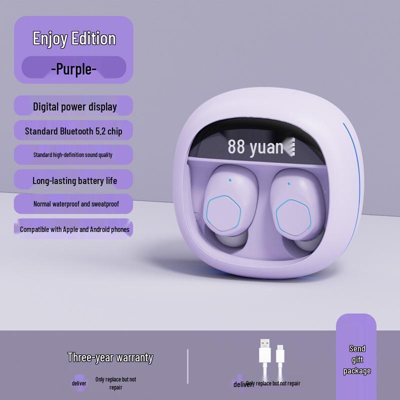 New M41 True Wireless Bluetooth Headphones - Transparent In-Ear Design, Smart Display, Noise Cancelling, Long Battery Life
