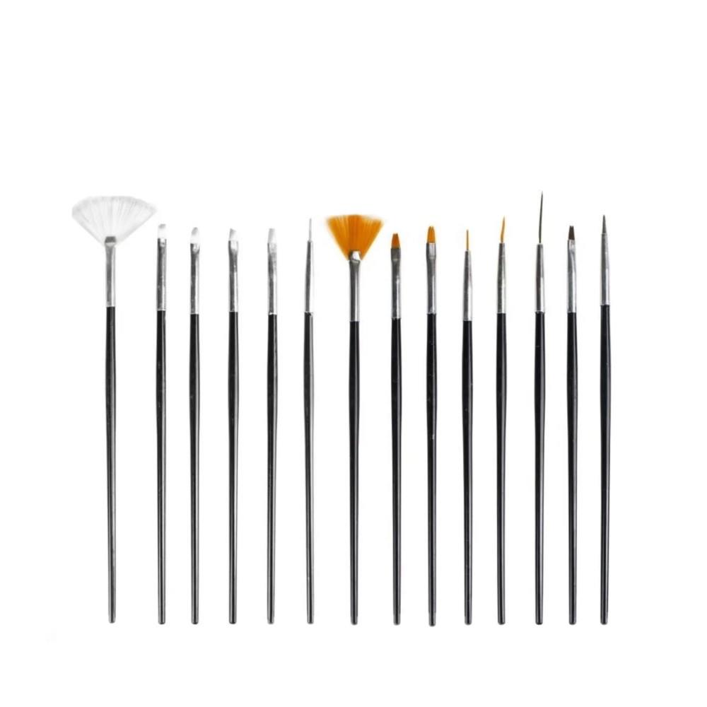 

Nascita 04 Черный набор кистей для ногтей, 15 шт.