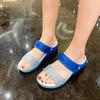 Shoes Woman Summer  Multicolor Transparent Fashion Slippers Female Rome Peep Toe Beach Soft Casual Jelly Sandals Slides 2024