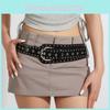 Style Punk Fashion Rivet Leather Belt Waist Accessory With Metal Buckle Pin