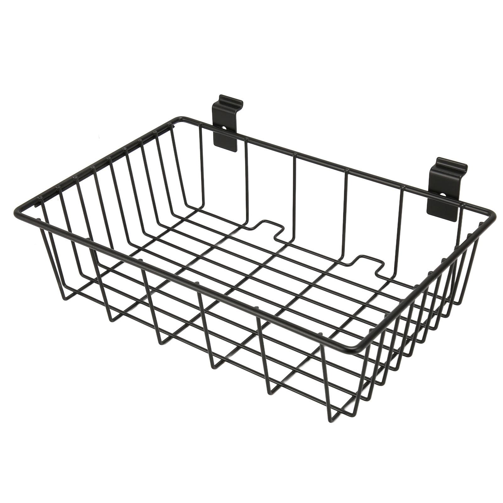 

8Pcs Slat Wall Basket Ventilated Metal Mounted Garage Hanging Accessories for Storage Display белый