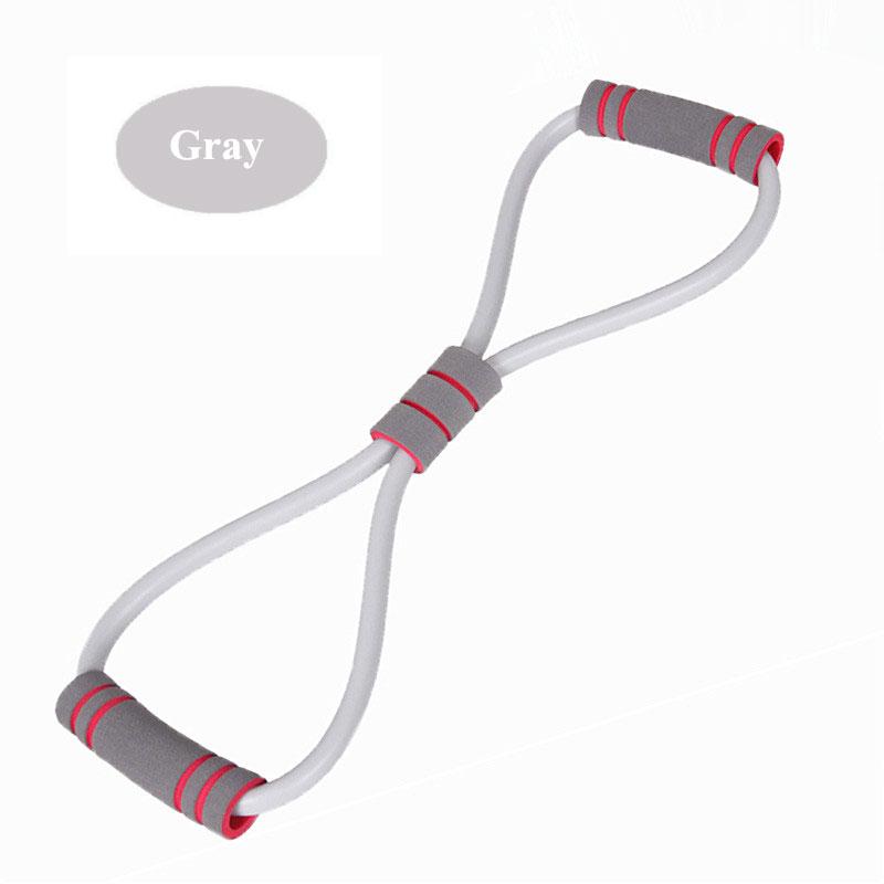 Yoga Gum Fitness Resistance Figure 8 Tubing Bowtie Pilates Tube Chest Expander Rope Workout Muscle Elastic Rubber Accessory
