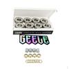 Skateboard Bearings W Bearing Spacer Truck Nuts Kit Axle Washers Hardware Part, Fits Most Major