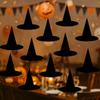 12pcs Handmade Witch Hat Decoration Spooky Hat Wall Decor Hanging Wizard Caps  Indoor Outdoor Decor