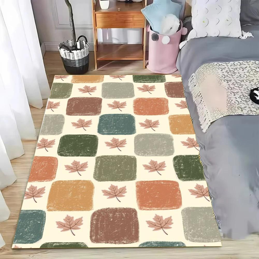 

Color-Block Geometric Patchwork Art Area Rug Modern Stylish Soft Non-Slip Floor Carpet for Trendy Living Rooms Home Spaces 40x60cm