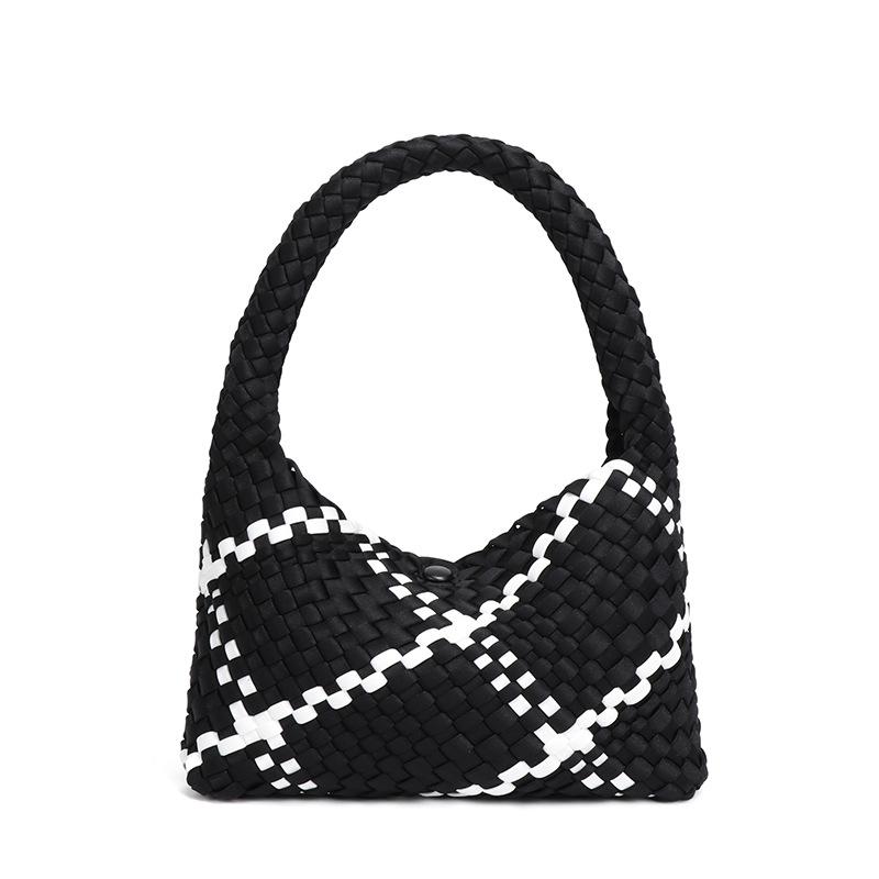 Hand-woven Women's Bags, Vegetable Baskets, Handbags, Retro and Trendy Nylon Single-shoulder Bags, Fashionable and Casual Underarm Bags