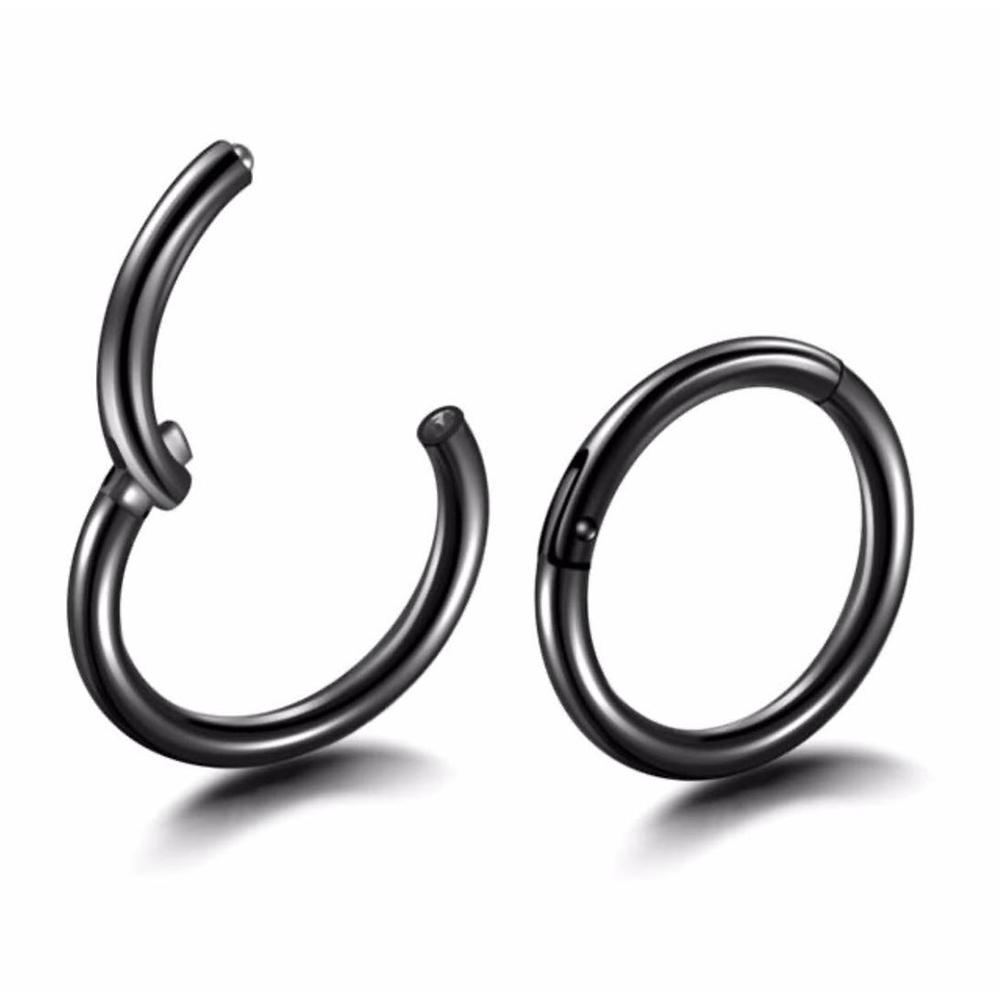 G23 Titanium Piercing Hight Segment Clicker Nose Ring Open Small Septum Hoop Nose Earrings Women Man Ear Nose Helix Body Jewelry
