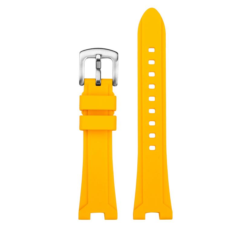Watchband For Citizen ME Series NJ0150/0151/0158 Modified Version Rubber Silicone Watchband Yellow Green Sky Blue Concave Joint Watchstrap