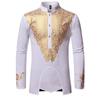 Men's  Dashiki Traditional Ethnic Print Mid-length Stand-up Collar Top