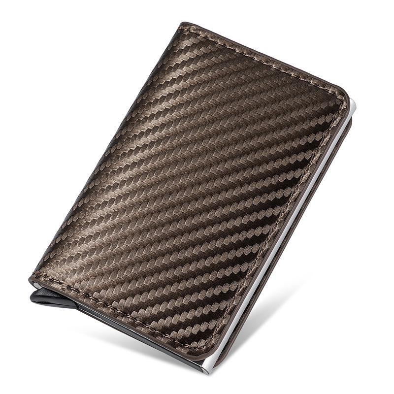 Automatisches Pop-up-Kartenetui aus Kohlefaser mit RFID-Blockierung