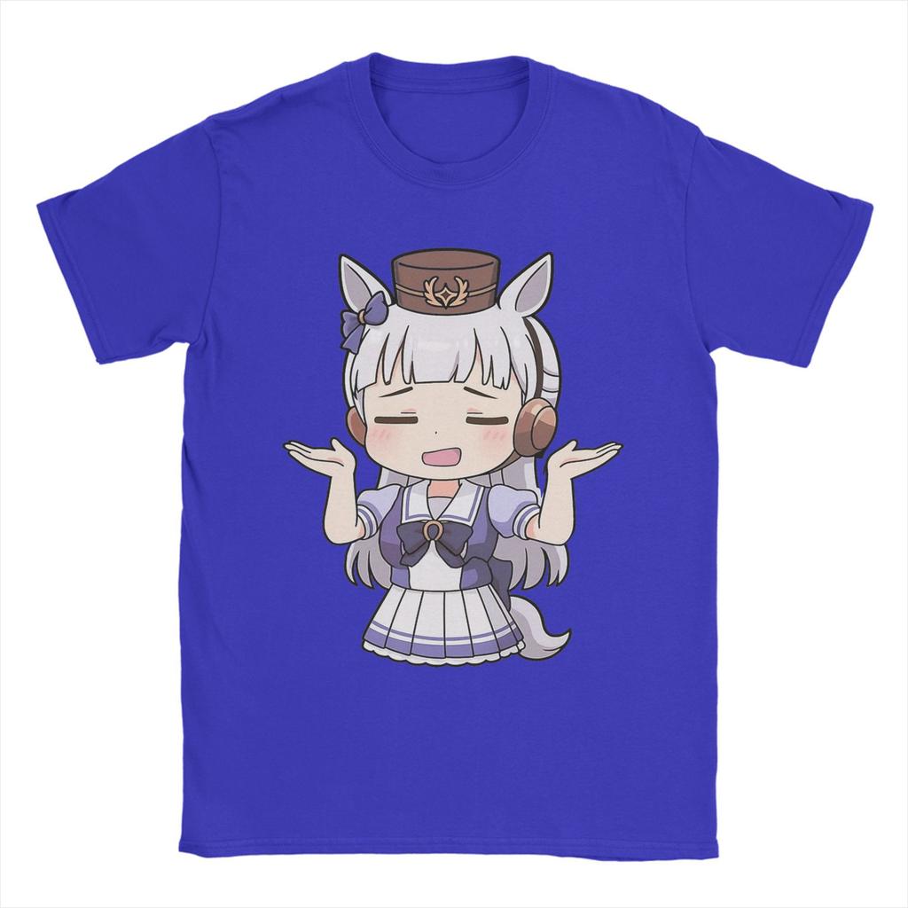 Mens Womens Gold Ship Meme Chibi From Uma Musume Pretty Derby Shirt 100% Cotton Graphic T-Shirt  Clothing Outfits