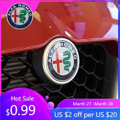 Para Alfa Romeo 2X 74mm 166 156 147 159 Para Alfa Romeo 7 colores Giulietta GT Cubiertas de Emblema de Rejilla Frontal de Coche/Perilla de Consola Central Inte