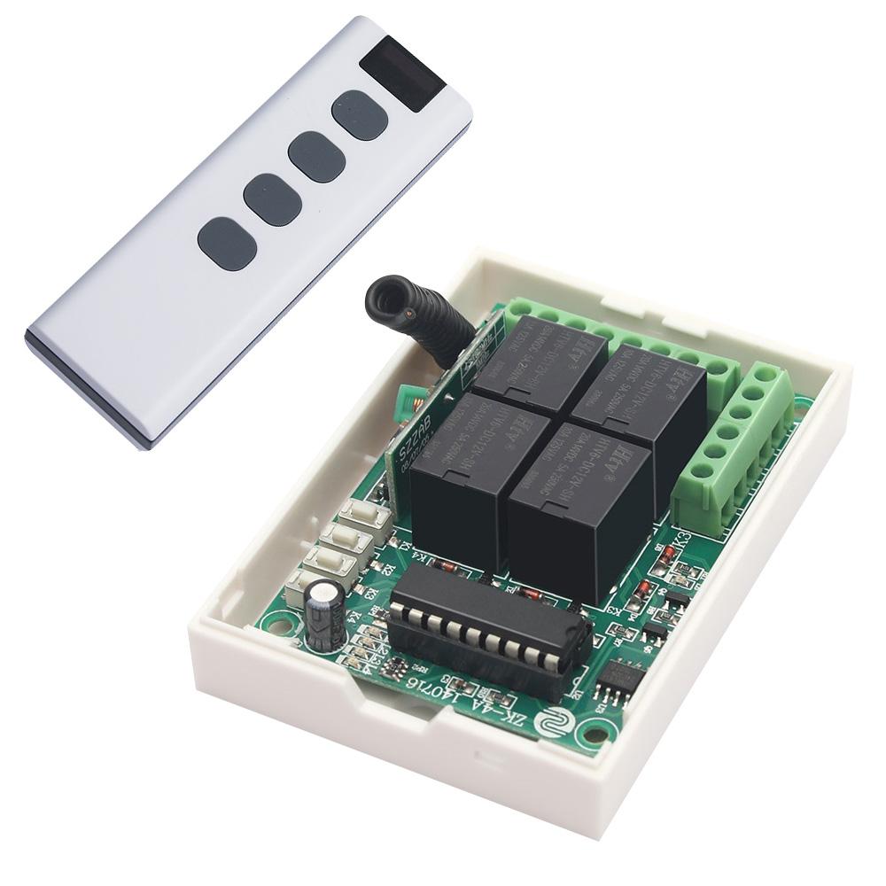 1000 Meter Transmitter Range 433Mhz Remote Switch 4 Channel RF Remote Controller Relay Receiver Control Smart Home