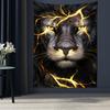 Psychedeliczny Lew Gobelin Wiszący na Ścianie Tajemnicza Abstrakcyjna Sztuka Zwierzęca Salon Bohema Hippie Akademik Wystrój Domu
