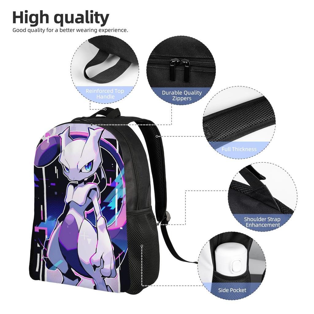 Fashion Backpacks Pokemon Backpack Daypack  Mochila Camping Sturdy Shoulder Rucksack