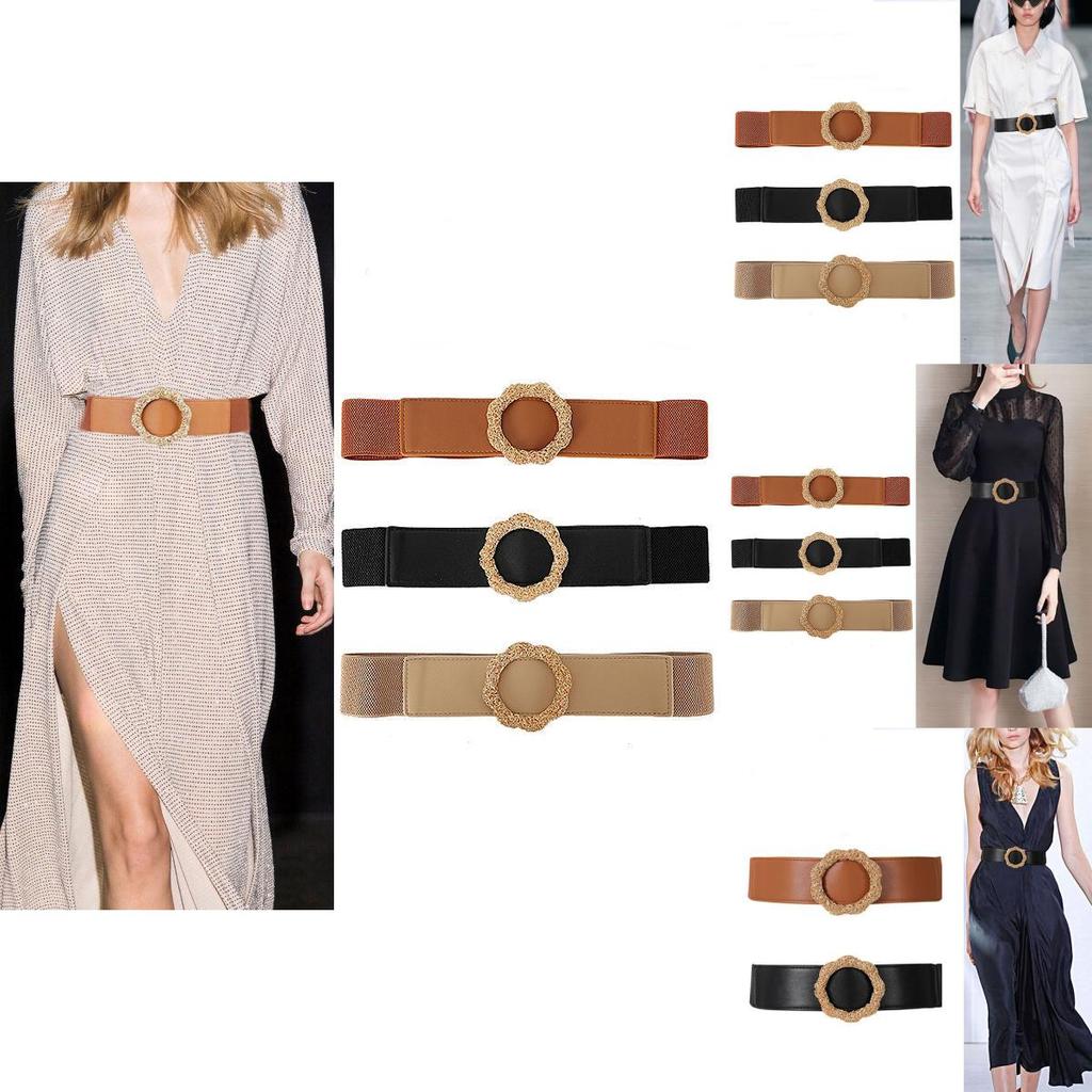 Chic Vintage Decorative Waist Belt For Dresses In Fashionable Brown Black Color Options