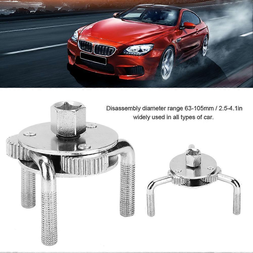 Universal Oil Filter Wrench Tool Drive 3-Jaw Remover Tool 63-105mm For Car TrucksRound