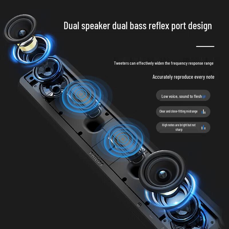 Philips SPA5308 Bluetooth Gaming Computer Speaker with RGB Lighting