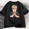 Korean Style TShirt Cute Kid Praying Hands Graphic Shortsleeved Unique Photo Print Design Funny StateUnisext Tee for Unisex WOMEN