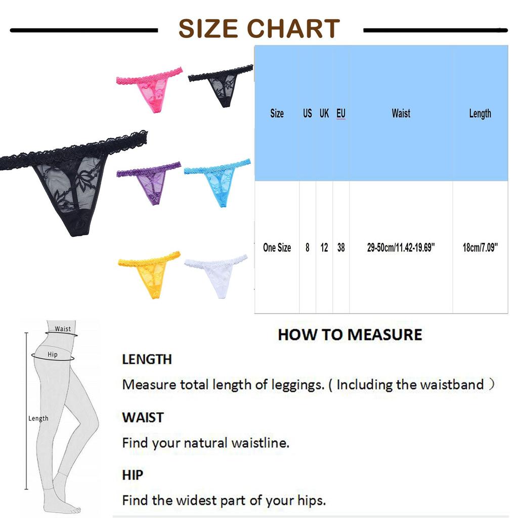 Women's Lace Mesh Sheer Hollow Out Thong Panties Underwear Elastic Waistband Breathable Fabric Comfortable Fit