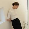 Mommet Say High-Neck Sleeveless T-Shirt Ivory